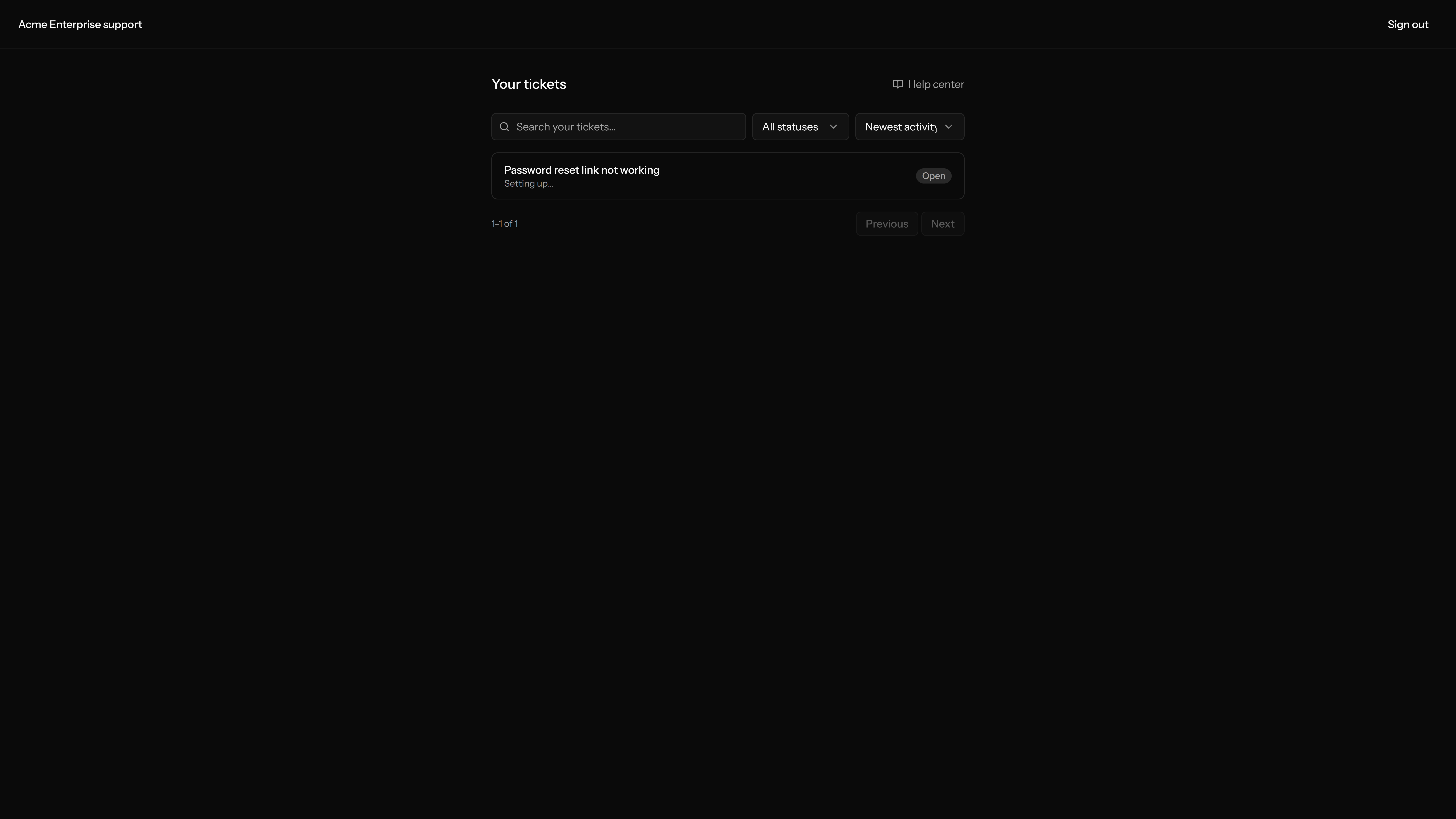 Customer portal
