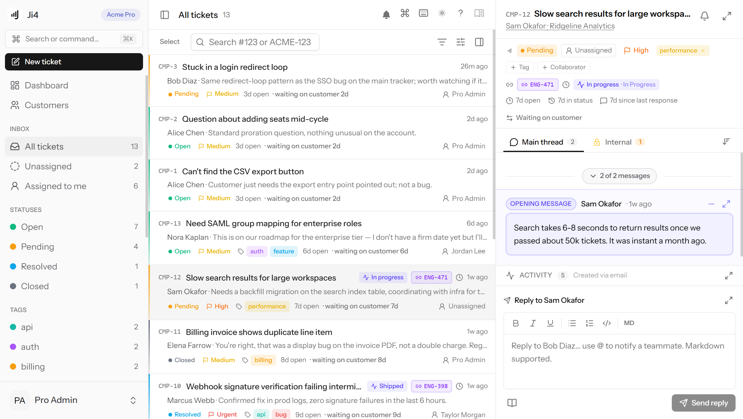 Ji4 dashboard